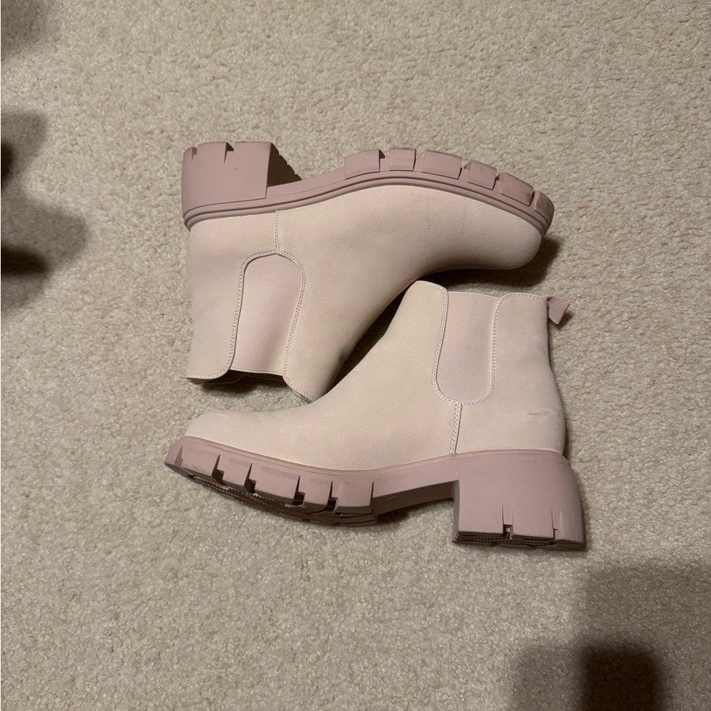 Women's Cream Ankle Boots